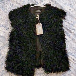 All saints shearling vest